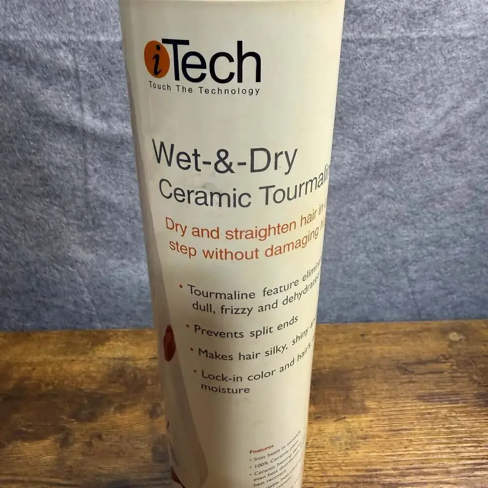 iTech Wet-&-Dry Ceramic Tourmaline Hair Straightener 1 3/4